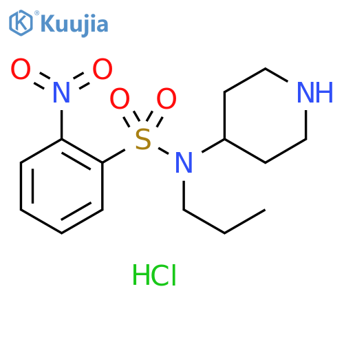 2-Nitro-N-(piperidin-4-yl)-N-propylbenzene-1-sulfonamide structure