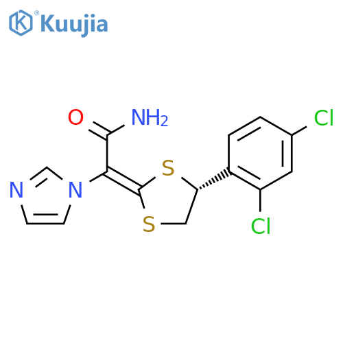 (R,E)-2-(4-(2,4-Dichlorophenyl)-1,3-dithiolan-2-ylidene)-2-(1H-imidazol-1-yl)acetamide structure