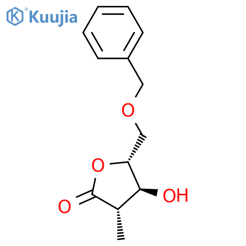 (3S,4S,5R)-5-(benzyloxymethyl)-4-hydroxy-3-methyl-tetrahydrofuran-2-one structure