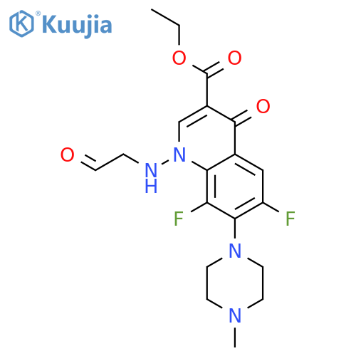 6,8-Difluoro-1,4-dihydro-1-(N-methylformamido)-7-(4-methyl-1-piperazinyl)-4-oxo-3-quinolinecarboxylic Acid Ethyl Ester structure