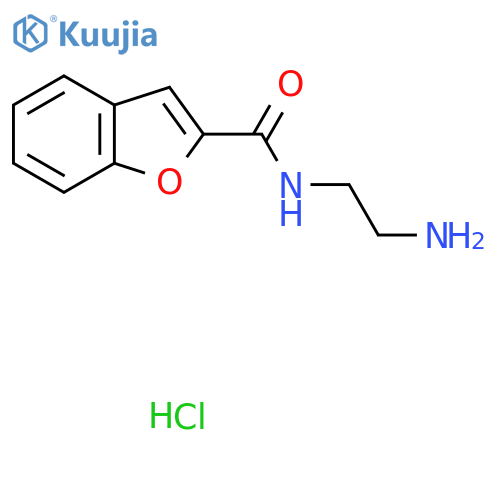 N-(2-aminoethyl)-1-benzofuran-2-carboxamide hydrochloride structure