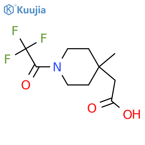 4-Piperidineacetic acid, 4-methyl-1-(2,2,2-trifluoroacetyl)- structure