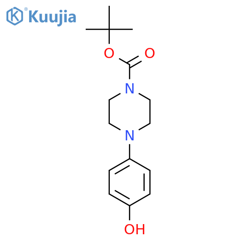 Tert-butyl 4-(4-hydroxyphenyl)piperazine-1-carboxylate structure