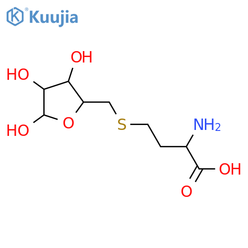 S-(5-deoxy-beta-D-ribos-5-yl)-L-homocysteine structure