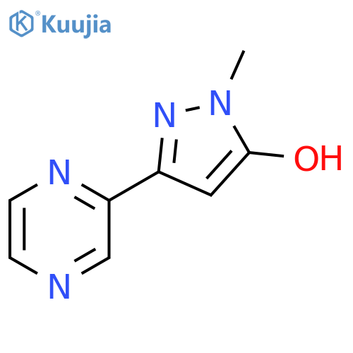 1-methyl-3-(pyrazin-2-yl)-1H-pyrazol-5-ol structure