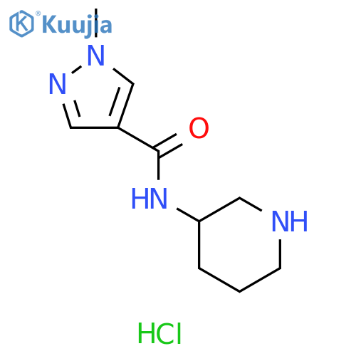 1-methyl-N-(piperidin-3-yl)-1H-pyrazole-4-carboxamide hydrochloride structure