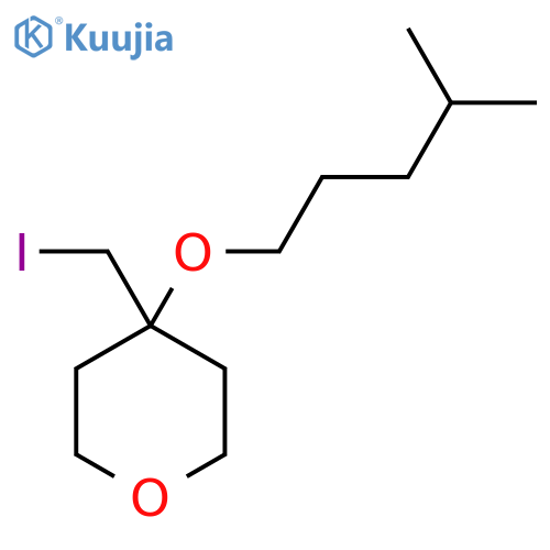 4-(iodomethyl)-4-(4-methylpentyl)oxyoxane structure