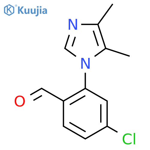 4-chloro-2-(4,5-dimethyl-1H-imidazol-1-yl)benzaldehyde structure
