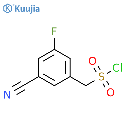 (3-cyano-5-fluorophenyl)methanesulfonyl chloride structure