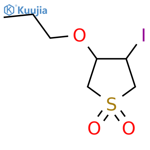 3-Iodo-4-propoxy-1lambda6-thiolane-1,1-dione structure