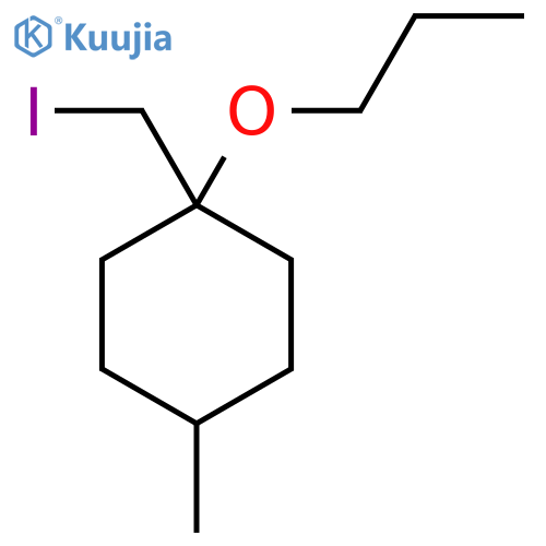 1-(iodomethyl)-4-methyl-1-propoxycyclohexane structure