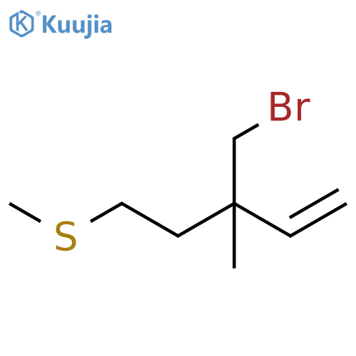 1-Pentene, 3-(bromomethyl)-3-methyl-5-(methylthio)- structure