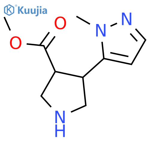 Methyl 4-(1-methyl-1H-pyrazol-5-yl)pyrrolidine-3-carboxylate structure