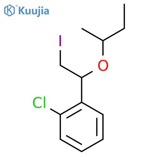 1-1-(butan-2-yloxy)-2-iodoethyl-2-chlorobenzene structure