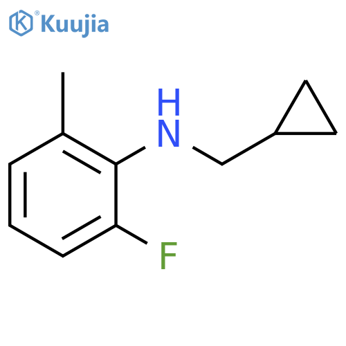 N-(cyclopropylmethyl)-2-fluoro-6-methylaniline structure
