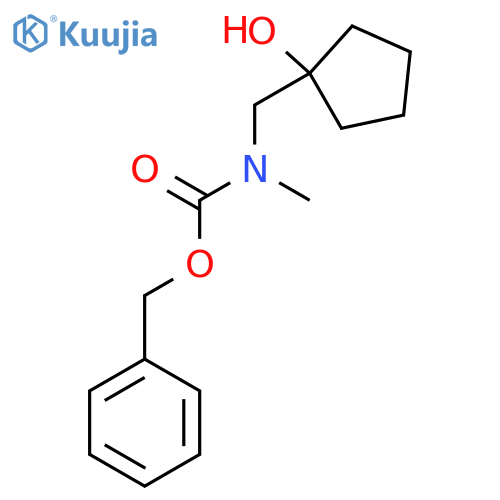 benzyl N-[(1-hydroxycyclopentyl)methyl]-N-methylcarbamate structure