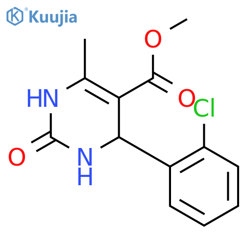 methyl 4-(2-chlorophenyl)-6-methyl-2-oxo-1,2,3,4-tetrahydropyrimidine-5-carboxylate structure