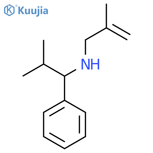 (2-methyl-1-phenylpropyl)(2-methylprop-2-en-1-yl)amine structure