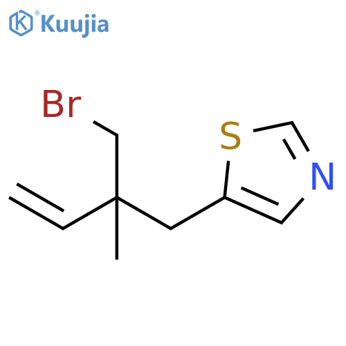 Thiazole, 5-[2-(bromomethyl)-2-methyl-3-buten-1-yl]- structure