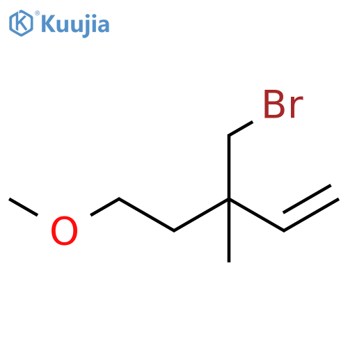 1-Pentene, 3-(bromomethyl)-5-methoxy-3-methyl- structure