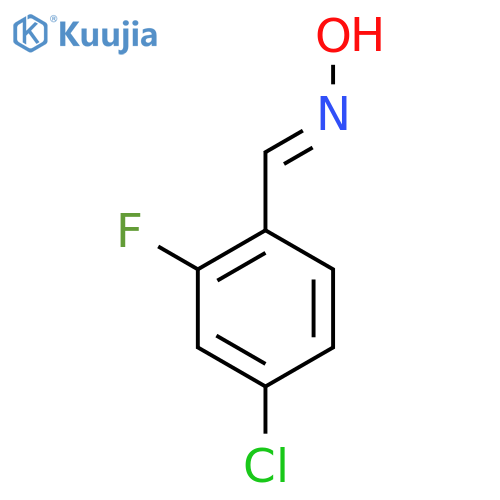 4-Chloro-2-fluorobenzaldoxime structure