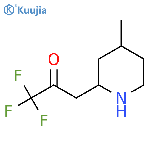 1,1,1-trifluoro-3-(4-methylpiperidin-2-yl)propan-2-one structure