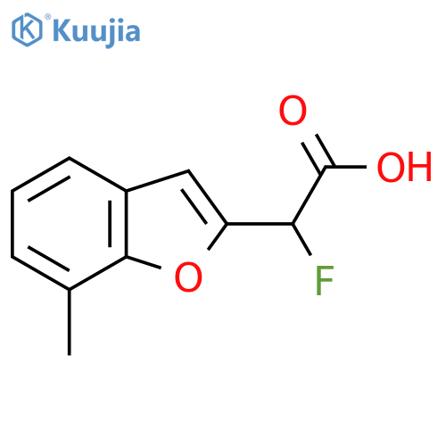 2-Fluoro-2-(7-methyl-1-benzofuran-2-yl)acetic acid structure