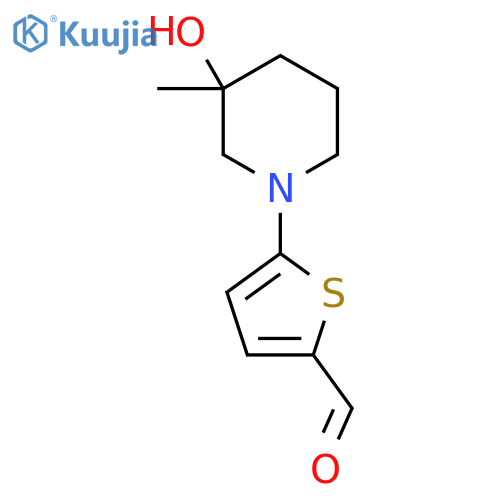 5-(3-Hydroxy-3-methylpiperidin-1-yl)thiophene-2-carbaldehyde structure