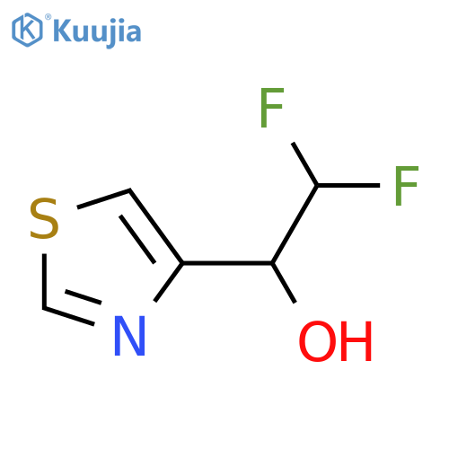 2,2-difluoro-1-(1,3-thiazol-4-yl)ethan-1-ol structure