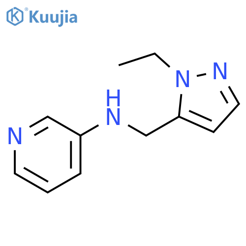 N-(1-ethyl-1H-pyrazol-5-yl)methylpyridin-3-amine structure