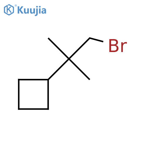 (1-Bromo-2-methylpropan-2-yl)cyclobutane structure