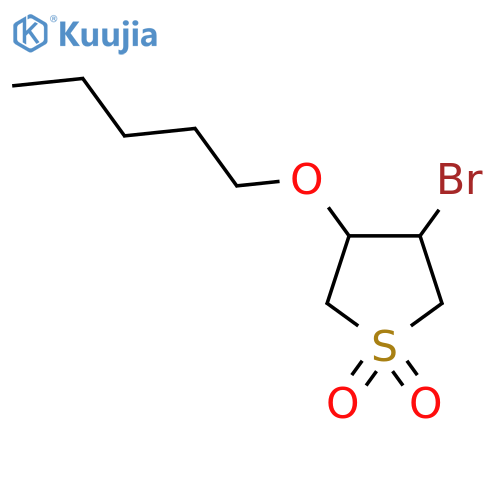 3-bromo-4-(pentyloxy)-1lambda6-thiolane-1,1-dione structure