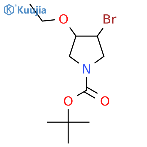 tert-Butyl 3-bromo-4-ethoxypyrrolidine-1-carboxylate structure