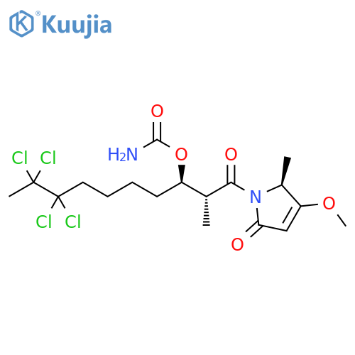 2H-Pyrrol-2-one,1-[(2R,3R)-3-[(aminocarbonyl)oxy]-8,8,9,9-tetrachloro-2-methyl-1-oxodecyl]-1,5-dihydro-4-methoxy-5-methyl-,(5S)- structure