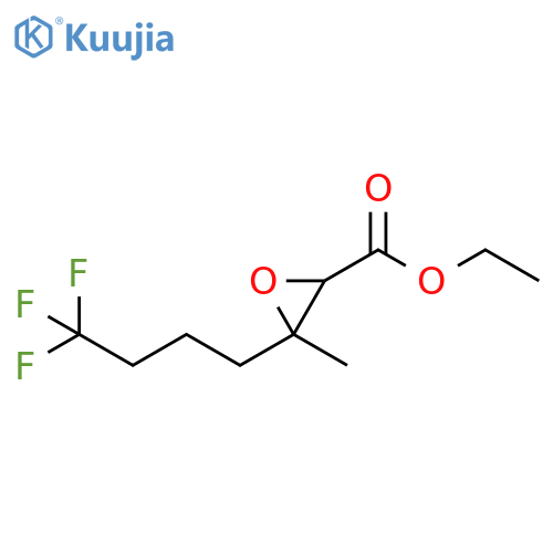 2-Oxiranecarboxylic acid, 3-methyl-3-(4,4,4-trifluorobutyl)-, ethyl ester structure