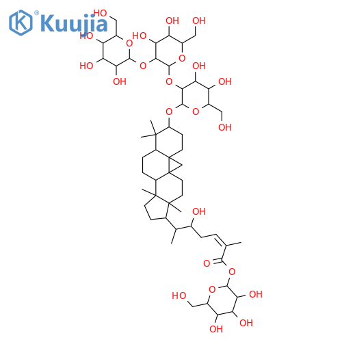 Cycloart-24-ene-3,22,26-triol; (3β,22S,24E)-form, 26-Carboxylic acid, 3-O-[β-D-glucopyranosyl-(1→2)-β-D-glucopyranosyl-(1→2)-β-D-glucopyranoside], 26-O-β-D-glucopyranosyl ester structure