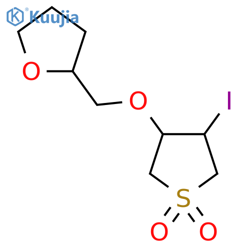 3-iodo-4-(oxolan-2-yl)methoxy-1lambda6-thiolane-1,1-dione structure