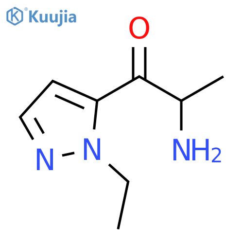 2-amino-1-(1-ethyl-1H-pyrazol-5-yl)propan-1-one structure