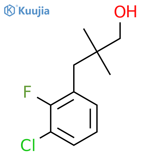 3-(3-chloro-2-fluorophenyl)-2,2-dimethylpropan-1-ol structure