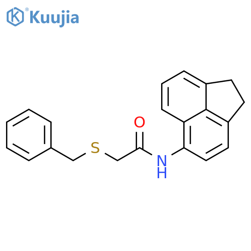 2-(benzylsulfanyl)-N-(1,2-dihydroacenaphthylen-5-yl)acetamide structure