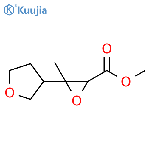 2-Oxiranecarboxylic acid, 3-methyl-3-(tetrahydro-3-furanyl)-, methyl ester structure