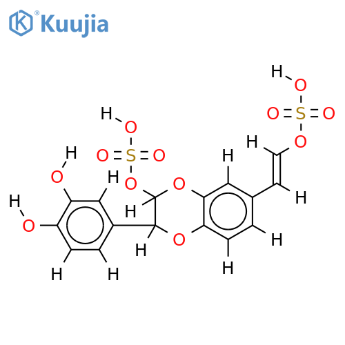 2,2"-Di-O-sulfate-3-(3,4-Dihydroxyphenyl)-2,3-dihydro-7-(2-hydroxyethenyl)-1,4-benzodioxin-2-ol structure