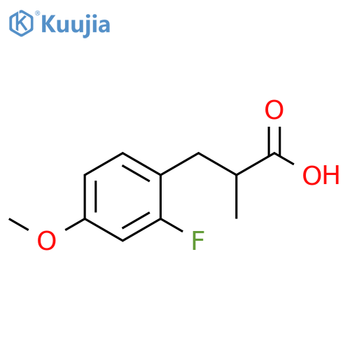 3-(2-fluoro-4-methoxyphenyl)-2-methylpropanoic acid structure