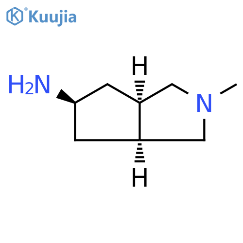 rel-(3aR,5r,6aS)-2-methyl-3,3a,4,5,6,6a-hexahydro-1H-cyclopenta[c]pyrrol-5-amine structure