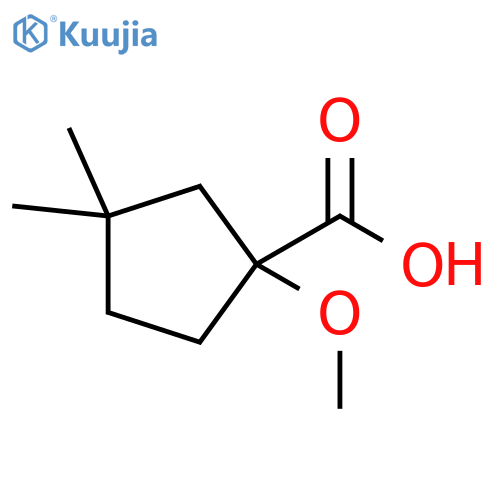 Cyclopentanecarboxylic acid, 1-methoxy-3,3-dimethyl- structure