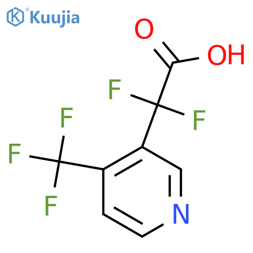 2,2-difluoro-2-4-(trifluoromethyl)pyridin-3-ylacetic acid structure