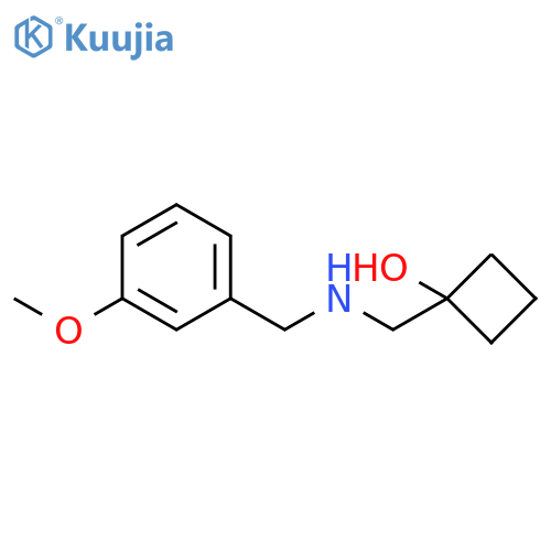1-({[(3-methoxyphenyl)methyl]amino}methyl)cyclobutan-1-ol structure