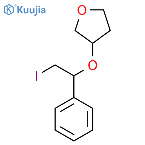 3-(2-iodo-1-phenylethoxy)oxolane structure