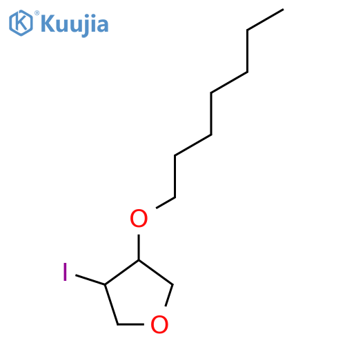3-(heptyloxy)-4-iodooxolane structure