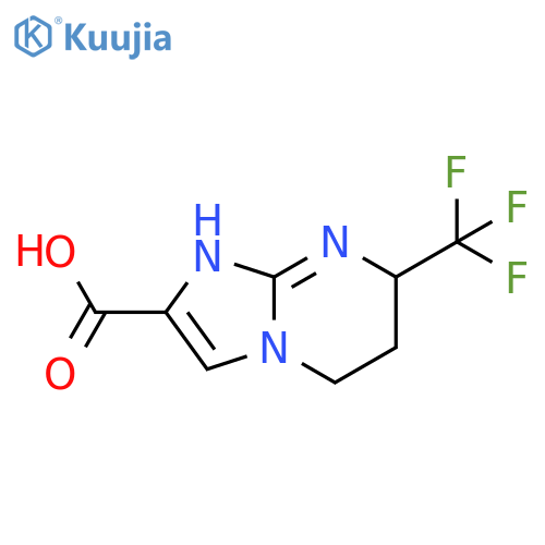 7-(trifluoromethyl)-5H,6H,7H,8H-imidazo1,2-apyrimidine-2-carboxylic acid structure